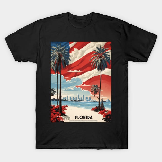Florida United States of America Tourism Vintage Poster T-Shirt by TravelersGems